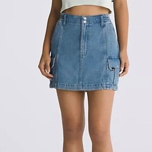 Vans Sidewalk Denim Mini Skirt Cargo Pockets Women’s Large